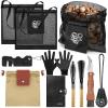 Bulyoou 9 Pcs Mushroom Foraging Kit Includes Hunting Bag, Shroom Knife with Brush, Gloves, 2 Shovel Tools, Sharpener, Waxed Canvas Foraging Bag, Notebook and Compass for Mushroom Lovers Xmas Gifts view 1