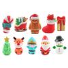 Christmas Finger Puppets Set, 10Pcs Cartoon Santa Elk Snowman Xmas Tree Puppets, Party Favor Goodie Bag Fillers for Kids view 1