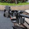 3-in-1 Stroller Cup Phone Holder, Multifunctional Stroller Cup Holder Attachment with 360 Adjustable Phone Mount, Cup Holder for Walker, Wheelchair, Strollers, Anti-Slip & Easy Install view 1