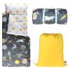 Hi Sprout Nap Mat with Removable Pillow and Soft Blanket, Lightweight Sleeping Bag, Travel Slumber for Kids Girls Boys (Space World) view 1