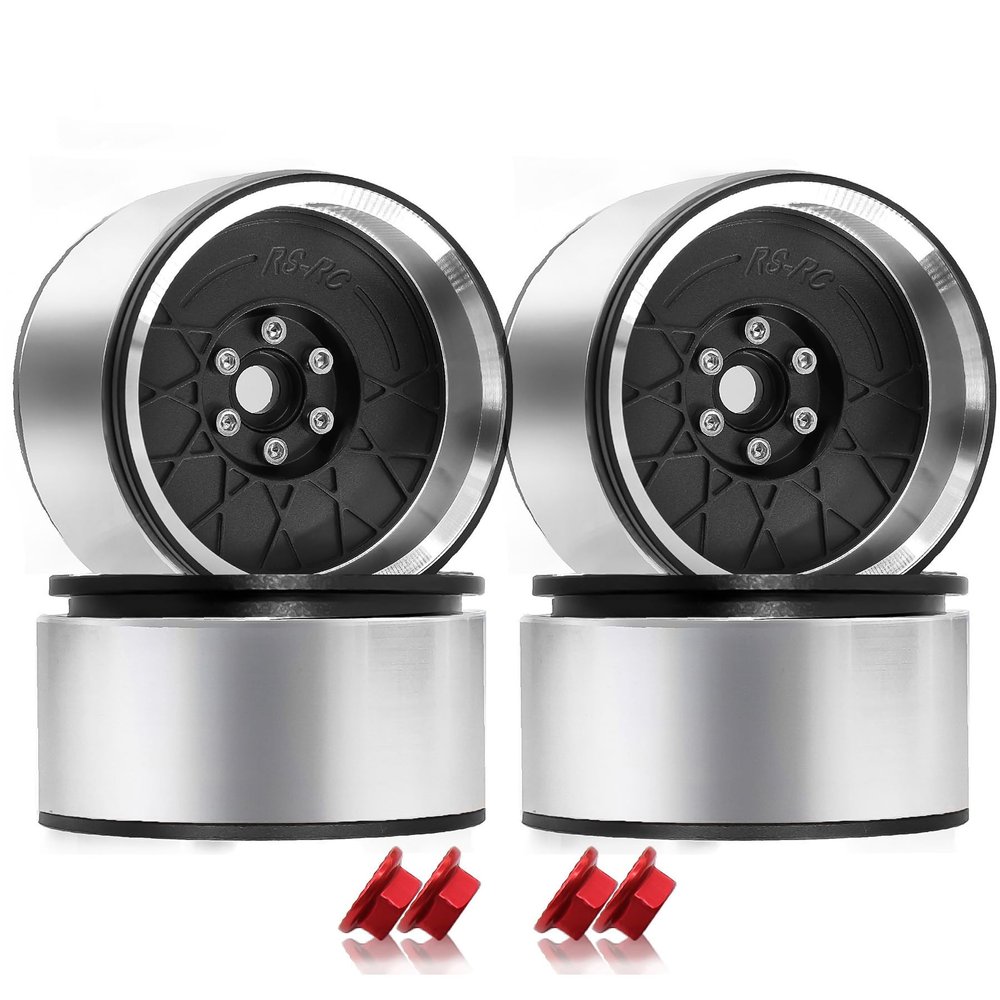4PCS 2.2'' CNC Aluminum Alloy Wheel Rim 63x33mm RC Upgrade Parts for AXIAL 1/8 AXP8 Gilamon RC Car
