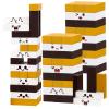 Soulchen 54 Pcs Wooden Smores Blocks Stacking Funny Marshmallow Camping Party Games 3 Colors Cookies Stacking Tower Toys for Kids Family Team Birthday Holiday Party Supplies view 1