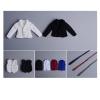1/12 Scale Male Suit Set Clothing for 6-inches Male Action Figure Body, 1/12 Man Action Figure Suit with Waistcoat, Vestsuit, Trousers and Tie 6-Piece Suit Set Outfit (Black & red, Business Suit) view 2