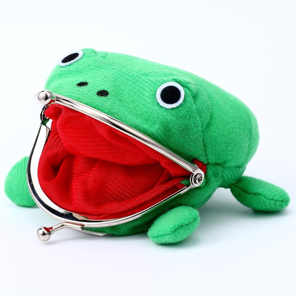YBEATY Anime Frog Coin Purse Funny Small Money Pouch Frog Plush Purse Exquisite Compact Cute Mini Wallet Manga Flannel Wallet Cute Funny Plush Halloween Coin Purses for Women Men
