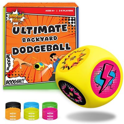 SWOOC Games - Whomp Ball - Ultimate Backyard Dodgeball - Soft Foam Dice - Yard Games, PE Equipment & Team Building - Outdoor Playground Equipment Dodge Balls - Physical Education for Kids & Adults