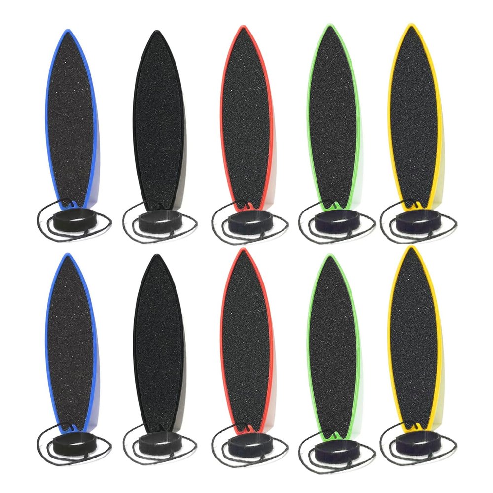 Econior Finger Surfboard for Car Ride,4.71.4 Inch Finger Boards,Mini Wind Finger Surfing Board for Car Window,Air Surboards Fingerboard for Teens & Surfers(Double Yellow,Green,red,Blue,Black)