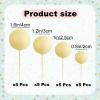 20 Pcs 3D Foam Round Balls DIY Cupcake Toppers Cake Ball Shape, Cake Insert Decor Birthday Baby Shower Wedding Anniversary Party Supplies Decoration (Khaki) view 2