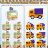 24 Pack Valentines Day Gifts for Kids Classroom, 24 Construction Vehicles Toys Cars with Valentines Day Cards Boxes, Pull Back Cars Sets for School Class Exchange Goodies Bag Stuffers Party Favors view 2