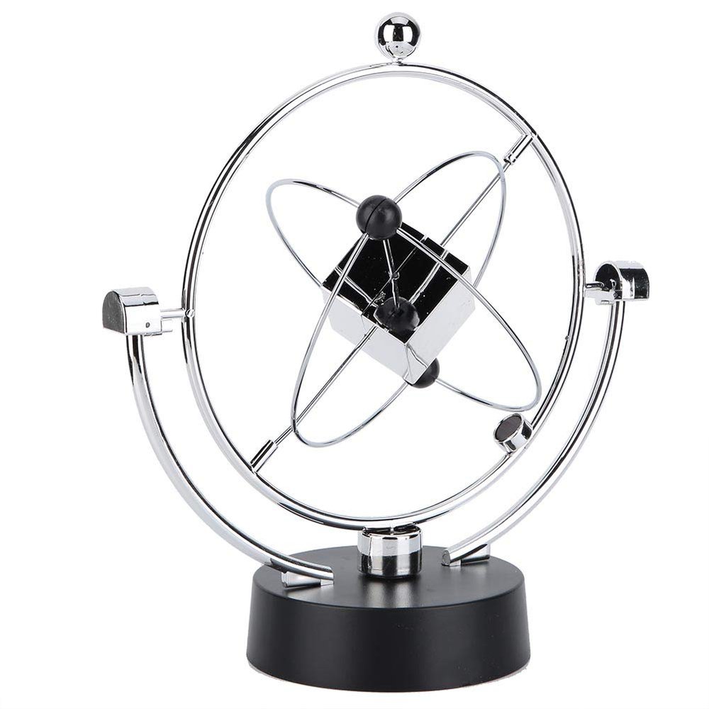 Qqmora Magnetic Swing Orbital Craft Desk Decoration Newton Pendulum Elegant Innovative Design Smooth Motion Themed Office Home Decor Plastic Metal 22.6x14.5x24cm