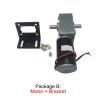 12V Double Shaft 24V DC Worm Motor High Torque Reducter Reversed Gearbox Engine Motor A58SW31ZYS 1Pcs(40RPM_12V) view 2