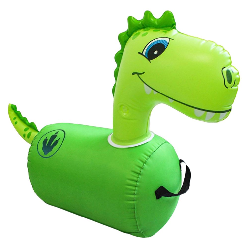 Bouncy Dinosaur Toy Inflatable Riding Hopping Toy Portable Party Supplies Ride on for Indoor Play, Lawn, Game, Activity
