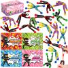 28 Pack Valentines Day Cards for Kids School with Sticky Wall Climbing Men Ninja Toys, Valentines Party Favors with Cards, Valentines Day Gifts for Kids, Classroom Prize Exchange for Boys Girls