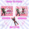 28 Pack Valentines Day Cards for Kids School with Sticky Wall Climbing Men Ninja Toys, Valentines Party Favors with Cards, Valentines Day Gifts for Kids, Classroom Prize Exchange for Boys Girls view 4