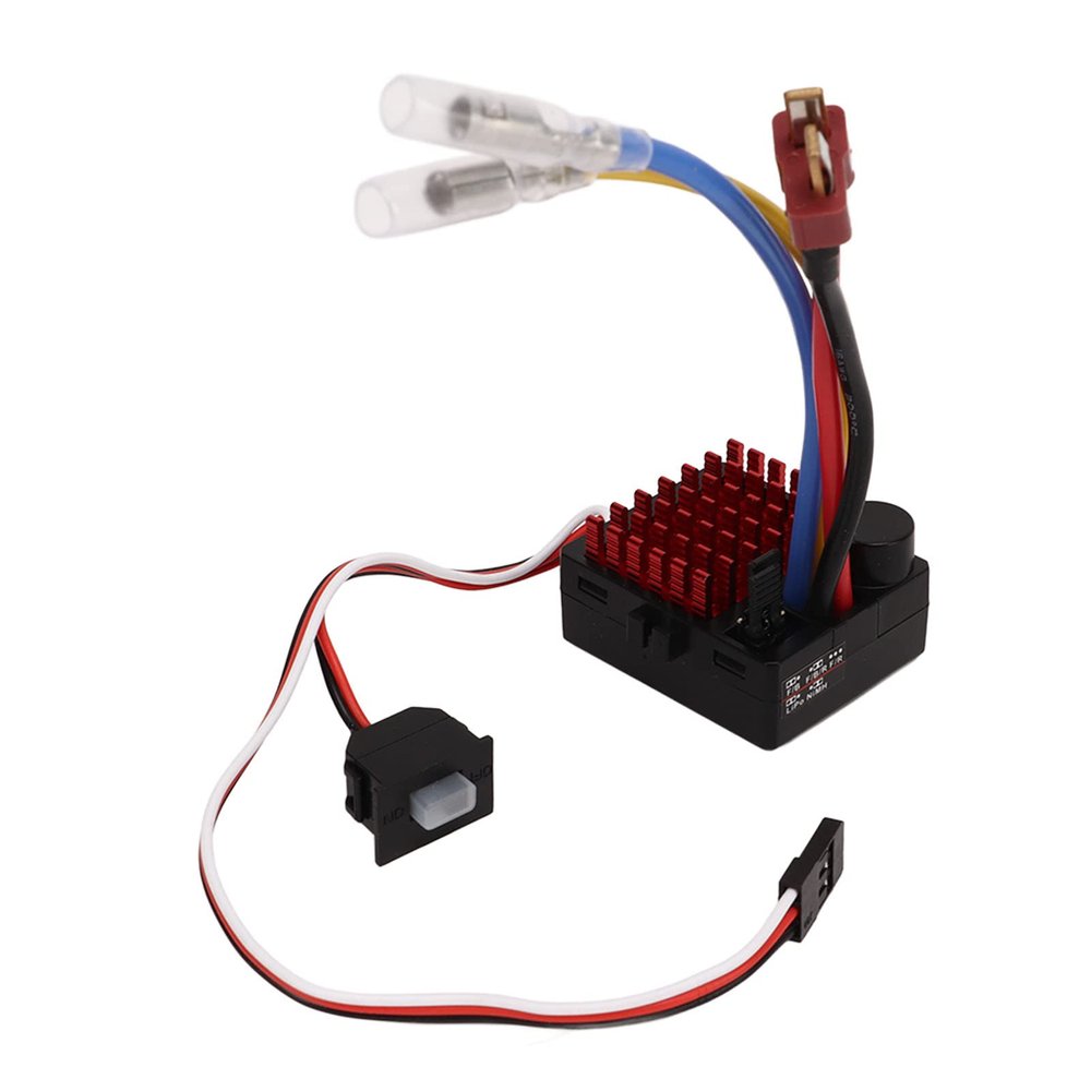 AJL 6860 RTR RC Brushed ESC, 60A Electronic Speed Controller, Performance ESC for 110/ RC Car Boat, with Temperature Control and Voltage