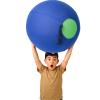 Kgepleos 30 Inch Large Sensory Bouncy Ball for Toddlers & Kids, Macaron Inflatable Play Ball with Matching Cover & Pump, Giant Indoor Outdoor Ball for Babies, Family Play, Yoga & Exercise (Blue) view 1