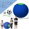 Kgepleos 30 Inch Large Sensory Bouncy Ball for Toddlers & Kids, Macaron Inflatable Play Ball with Matching Cover & Pump, Giant Indoor Outdoor Ball for Babies, Family Play, Yoga & Exercise (Blue) view 2