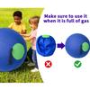 Kgepleos 30 Inch Large Sensory Bouncy Ball for Toddlers & Kids, Macaron Inflatable Play Ball with Matching Cover & Pump, Giant Indoor Outdoor Ball for Babies, Family Play, Yoga & Exercise (Blue) view 3