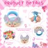 Highergo 60 Pcs Dinosaur Unicorn Rubber Rings for Kids Girls Rainbow Animal Kids Rings Unicorn Cupcake Jewelry for Little Girl Valentine's Gift Zoo Football Birthday Party Supplies Dress up (Cute) view 2