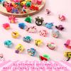 Highergo 60 Pcs Dinosaur Unicorn Rubber Rings for Kids Girls Rainbow Animal Kids Rings Unicorn Cupcake Jewelry for Little Girl Valentine's Gift Zoo Football Birthday Party Supplies Dress up (Cute) view 4