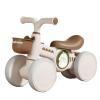 Balance Bikes for Kids 1-3 Years Old 4 Wheels Bicycle with A Front Basket Toddler Best First Birthday Gift Children Walker(Brown,No Music Lights) view 1