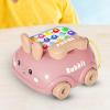 Baby Pull Toy Phone - Bunny Style Walking Car with Wheels, Interactive Learning Phone with Music | Educational Crawling Toy view 3