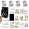 24 Pack Easter Gifts for Kids Rainbow Scratch Crafts Art Mini Coloring Books Students Classroom School Art Crafts Bulk Easter Basket Stuffers Essentials Boys Girls Party Favors view 1