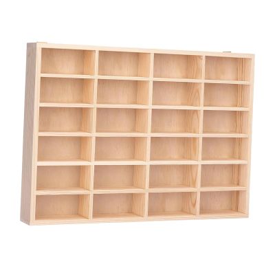 1/64 Model Car Display Case Storage Organizer Craft Ideal Gift Modern Home Decor Wall Mount 24 Space for Collectibles Office