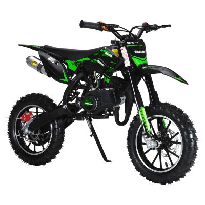 50cc Gas Dirt Bike for Kids 8-14, 25 MPH Kids Dirt Bike & Pit Bike, 4-Stroke Engine, Front & Rear Disc Brakes, Mini Dirt Bike, Mini Bike & Motorcycle (Green)