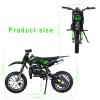 50cc Gas Dirt Bike for Kids 8-14, 25 MPH Kids Dirt Bike & Pit Bike, 4-Stroke Engine, Front & Rear Disc Brakes, Mini Dirt Bike, Mini Bike & Motorcycle (Green) view 2