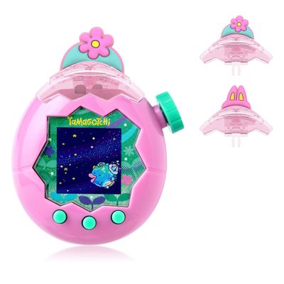 SGHLDE 2-Pack for Tamagotchi Paradise Top Cover, 3D Cute Kawaii Clear Hard Replacement Lid for Tama Paradise Accessories, DIY, Modification and Repair, Translucent Pink*2 Styles