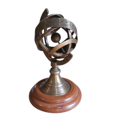5-Inch Antique Style Astrolabe  Vintage Brass Celestial Globe Model | Handmade Nautical Marine Instrument for Home, Office, Desk & Study Dcor  Decorative Astronomical Sphere with Antique Finish