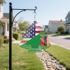 Zambia Zambian America Flag Wind Spinners Outdoor Tree Kinetic Sculptures Chimes 10 inch Decorative Tinplate Metal Art Christmas Decorations Garden Patio Yard Indoor Decor view 2