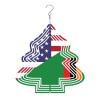 Zambia Zambian America Flag Wind Spinners Outdoor Tree Kinetic Sculptures Chimes 10 inch Decorative Tinplate Metal Art Christmas Decorations Garden Patio Yard Indoor Decor view 3