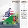 Zambia Zambian America Flag Wind Spinners Outdoor Tree Kinetic Sculptures Chimes 10 inch Decorative Tinplate Metal Art Christmas Decorations Garden Patio Yard Indoor Decor view 4