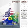 Christmas Island America Flag Wind Spinners Outdoor Tree Kinetic Sculptures Chimes 10 inch Decorative Tinplate Metal Art Christmas Decorations Garden Patio Yard Indoor Decor view 4
