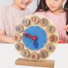 DYNWAVE Analog Teaching Clock Wooden Clock Toy Practice DIY Stem Learning Time Kids Education for Kids Elementary Boys Girls Children view 4