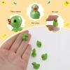 100 Pcs Mini Resin Ducks Tiny Ducks Miniature Duckies Bulk Figures for Garden Micro Landscape Home Prank Game Micro Landscape Aquarium Dollhouse Ornament DIY Handmade School (Green) view 3