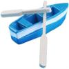 Mini Tiny Wooden Boat, Beach Style Miniature Ornament Kits for DIY Fairy Garden Dollhouse Decoration, Miniature Dollhouse Boat with Oars Canoe Model view 1