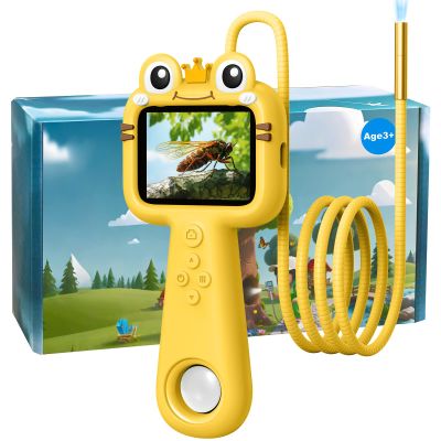 Borescope Camera for Kids - STEM Science Educational Toy for 4-12 Years Old Boys & Girls | Birthday Gift for Outdoor Adventures & Nature Discovery (Yellow)