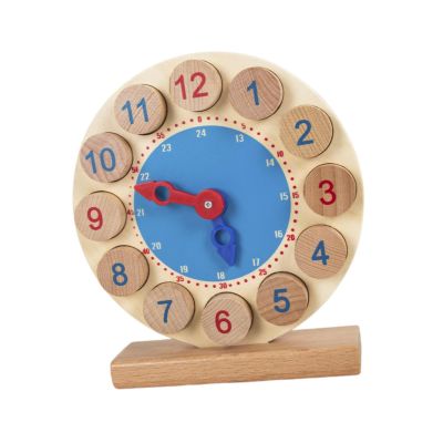 Garende Teaching Clock Wood Clock Toy Kids Education Learning Time, Numbers for Primary Students