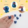 100 Pcs Mini Resin Ducks Tiny Ducks Miniature Duckies Bulk Figures for Garden Micro Landscape Home Prank Game Micro Landscape Aquarium Dollhouse Ornament DIY Handmade School (Dark Blue) view 3