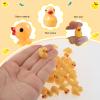 100 Pcs Mini Resin Ducks Tiny Ducks Miniature Duckies Bulk Figures for Garden Micro Landscape Home Prank Game Micro Landscape Aquarium Dollhouse Ornament DIY Handmade School (Yellow) view 3