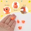 100 Pcs Mini Resin Ducks Tiny Ducks Miniature Duckies Bulk Figures for Garden Micro Landscape Home Prank Game Micro Landscape Aquarium Dollhouse Ornament DIY Handmade School (Orange) view 3
