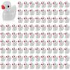 100 Pcs Mini Resin Ducks Tiny Ducks Miniature Duckies Bulk Figures for Garden Micro Landscape Home Prank Game Micro Landscape Aquarium Dollhouse Ornament DIY Handmade School (White) view 1