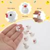100 Pcs Mini Resin Ducks Tiny Ducks Miniature Duckies Bulk Figures for Garden Micro Landscape Home Prank Game Micro Landscape Aquarium Dollhouse Ornament DIY Handmade School (White) view 3