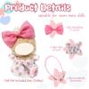 Asix Toy 3pcs Mini Clothes for 10cm Dolls,Outfits Set with Dress,Headdress and Mini Shoulder Bag,Compatible with Pin for Love Mini Doll Outfits,Display Collectible Choice,Clothes Only (Blush Polka) view 2