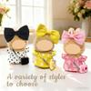 Asix Toy 3pcs Mini Clothes for 10cm Dolls,Outfits Set with Dress,Headdress and Mini Shoulder Bag,Compatible with Pin for Love Mini Doll Outfits,Display Collectible Choice,Clothes Only (Blush Polka) view 3