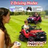 Blissride 24V Jeep Power Wheels w/Remote Control, 4WD Ride on Truck Car, 3 Speed, Bluetooth Music, Wide Seat, Spring Suspension, LED Light, Birthday for Boys Girls Toddler (D-Red) view 3