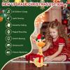 Christmas Dancing Giraffe Toy Stuffed Plush, Cute Interactive Baby Toys - Singing 60 Children Songs, Recording & Repeating, Led Light, Adjustable Volume - Birthday Gift for Toddler, Christmas Giraffe view 2