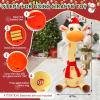 Christmas Dancing Giraffe Toy Stuffed Plush, Cute Interactive Baby Toys - Singing 60 Children Songs, Recording & Repeating, Led Light, Adjustable Volume - Birthday Gift for Toddler, Christmas Giraffe view 4